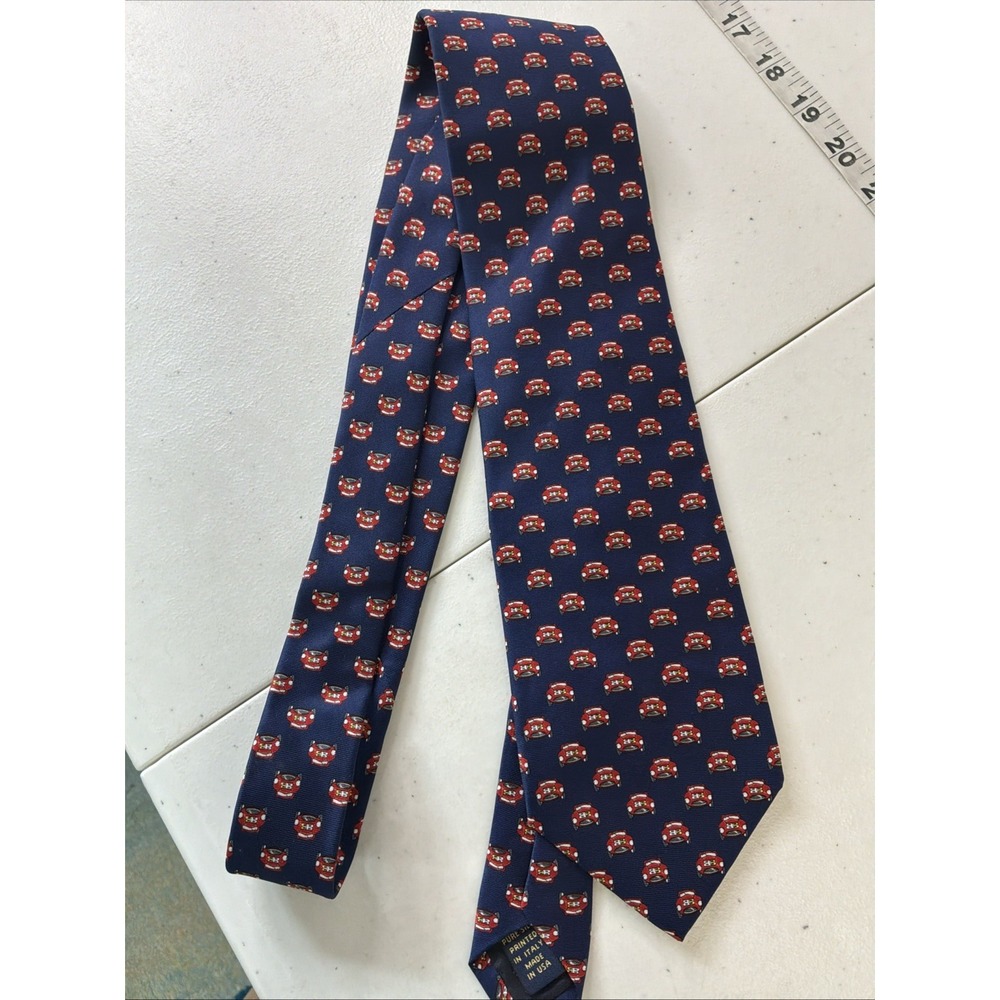 Brooks Brothers Makers Tie Silk Men's Tie Vintage Red Car Antique Racecar USA